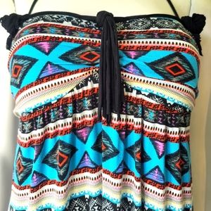 La Vie En Rose Aqua Long Cover-Up Dress